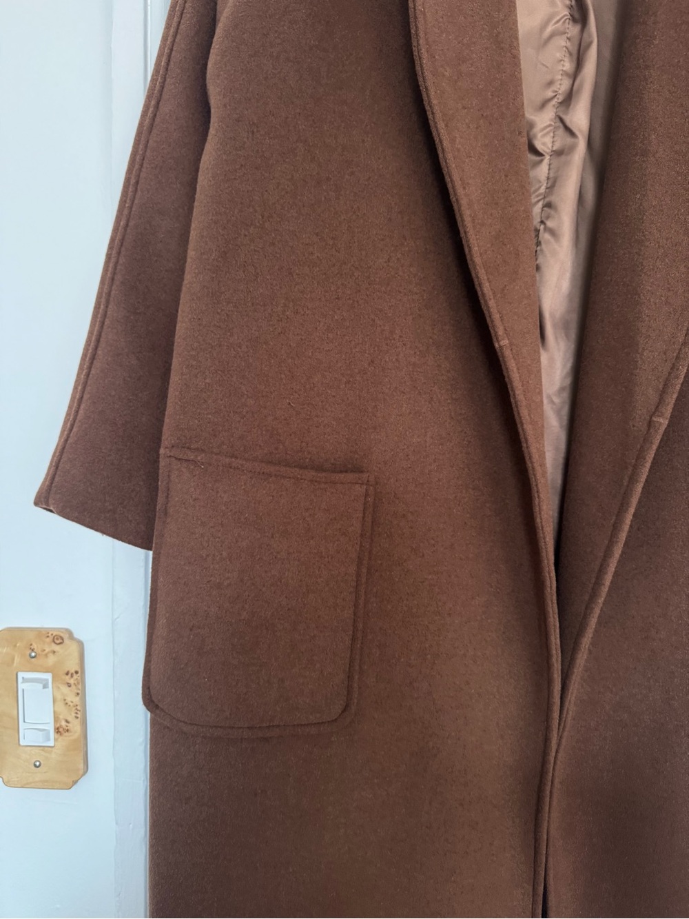 Modern Citizen Brown Long Wool-Blend Coat - Picture 2 of 4
